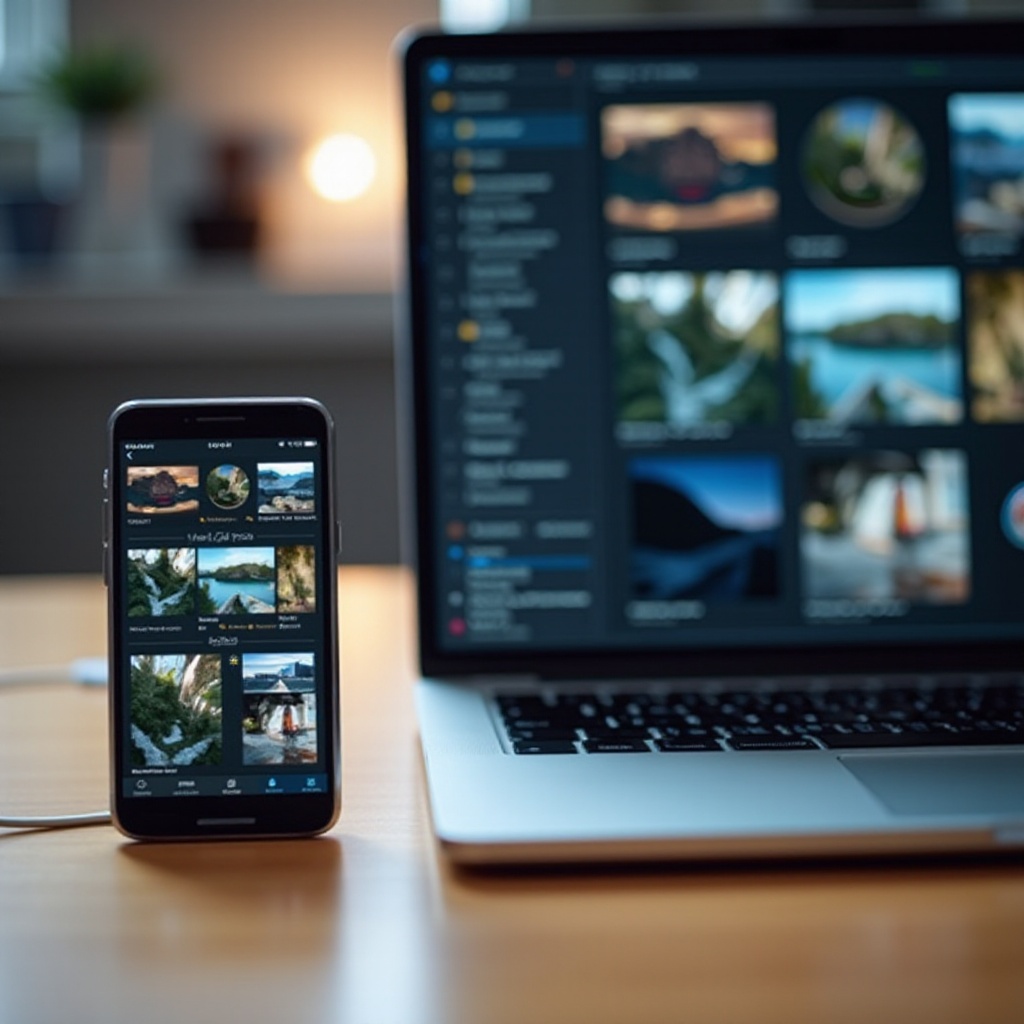 how to link phone pictures to computer